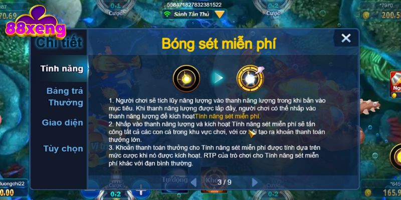 Tính năng bóng sét miễn phí và những điều ghi chú